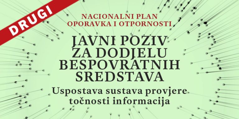 Objavljen drugi javni poziv za uspostavu sustava provjere točnosti informacija
