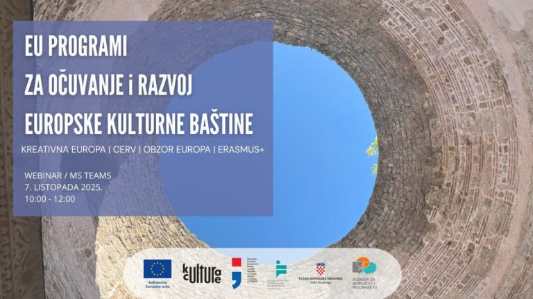 WEBINAR – EU programi za očuvanje i razvoj kulturne baštine