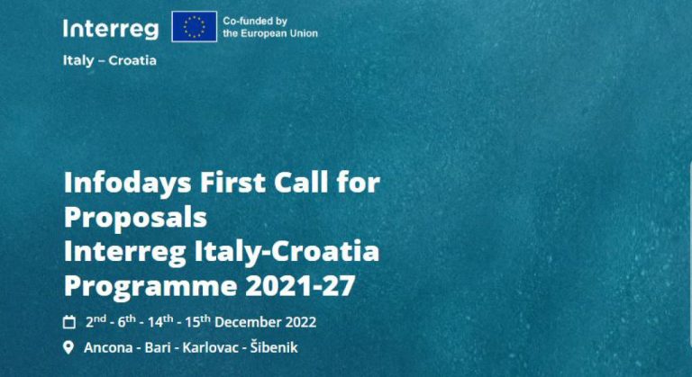 Interreg VI-A Italija – Hrvatska 2021.-2027. – 1. Poziv na dostavu projektnih prijedloga i održavanje Info radionica