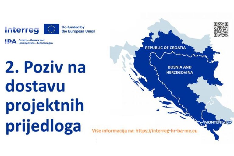 Objavljen 2. Poziv na dostavu projektnih prijedloga u okviru Interreg VI-A IPA Programa Hrvatska – Bosna i Hercegovina – Crna Gora 2021. – 2027.