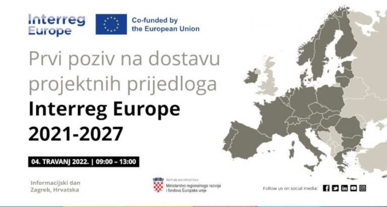 Program međuregionalne suradnje Interreg Europe 2021. – 2027. – održan informativni dan povodom 1. poziva na dostavu projektnih prijedloga