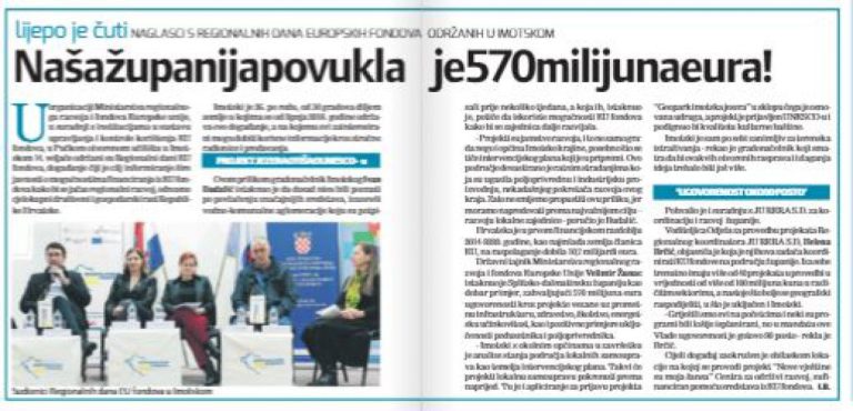 Naša županija povukla je oko 4 milijarde kuna iz EU fondova
