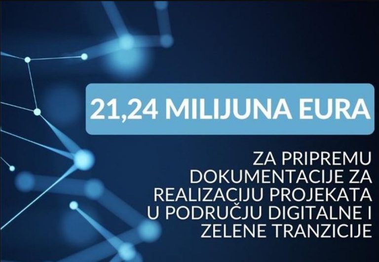 Završena dodjela ugovora za financiranje dokumentacije projekata u području zelene i digitalne tranzicije